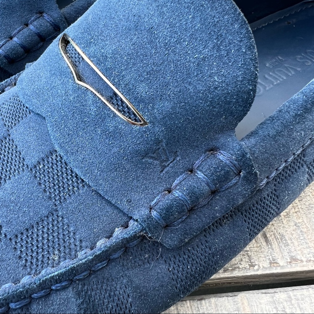 Louis Vuitton Blue Loafers - Picture 9 of 12